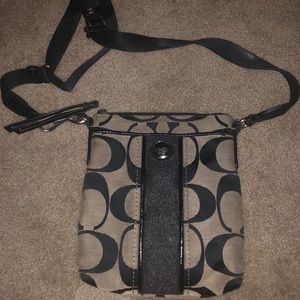 Black Coach crossbody purse